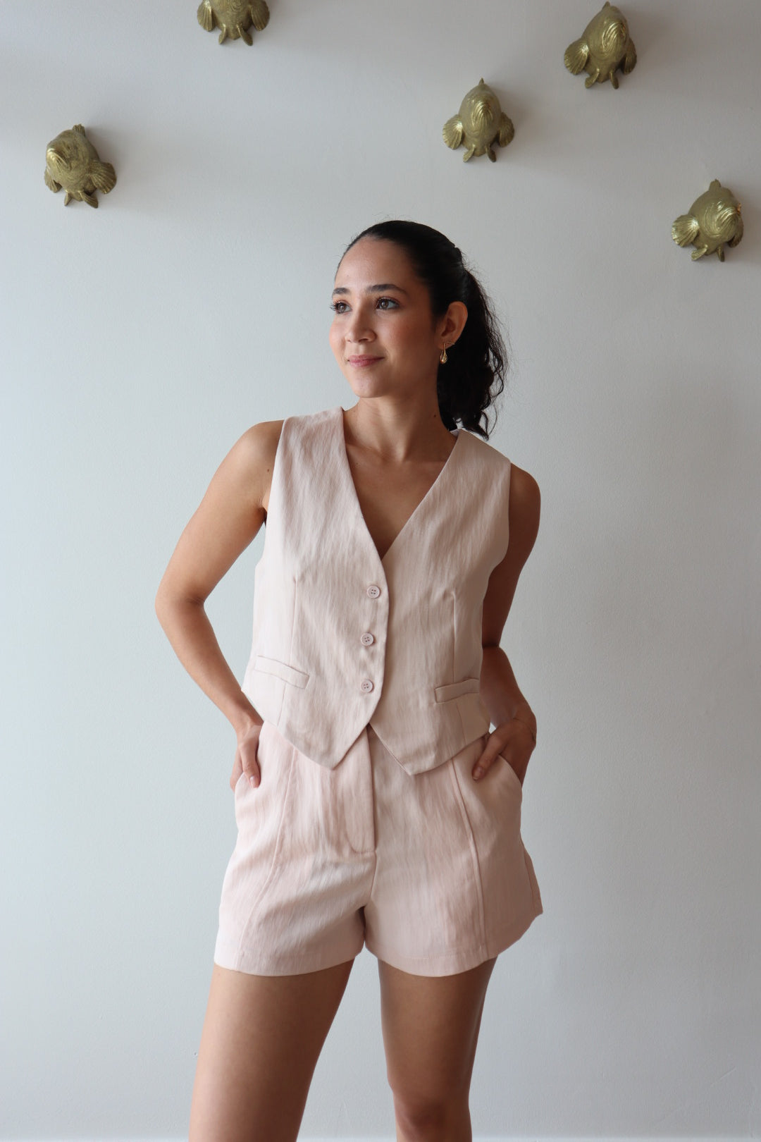 Paxos Vest Top and Paxos Short close up front view