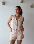Paxos Vest Top and Paxos Short close up front view