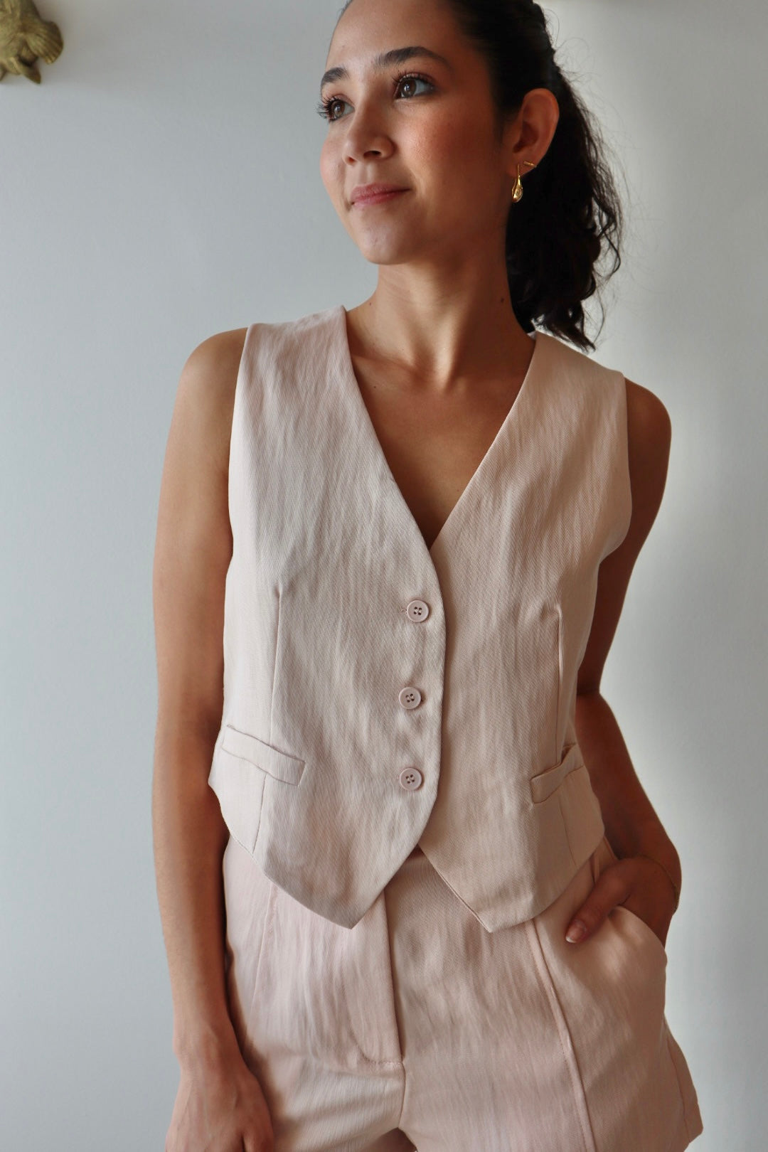 Paxos Vest Top very close up front view