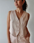 Paxos Vest Top very close up front view