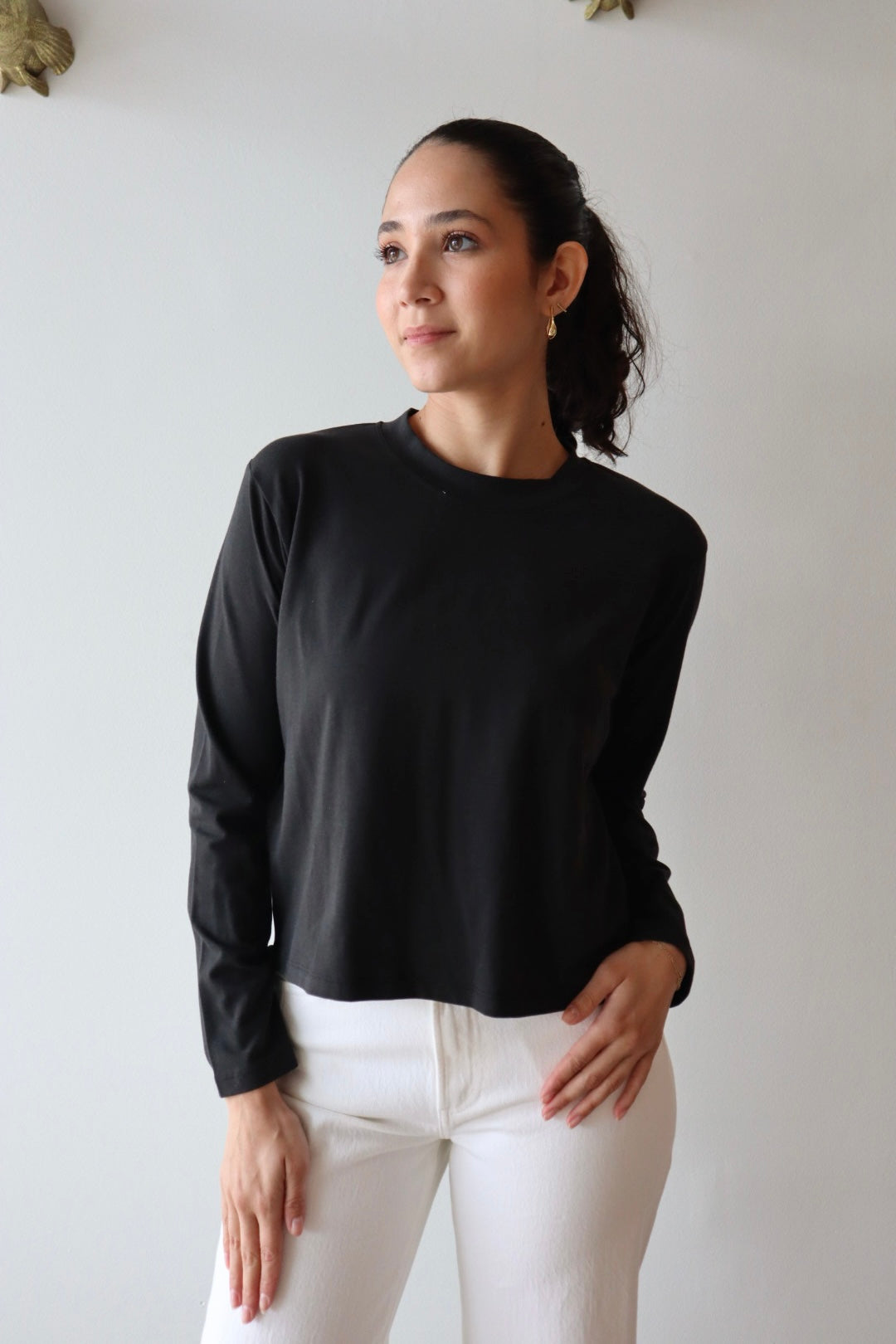 Ava Long Sleeve Tee close up front view