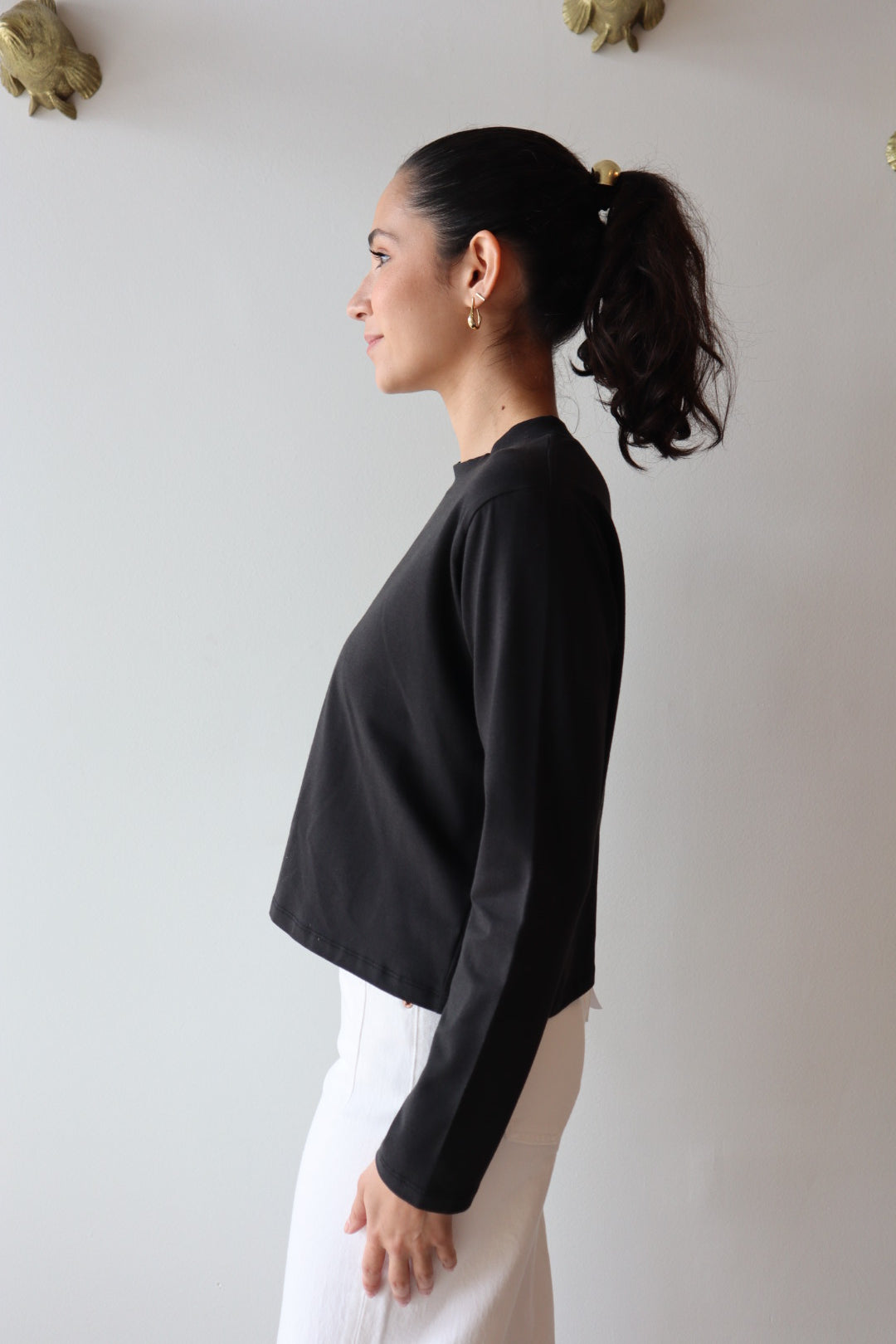 Ava Long Sleeve Tee close up side view