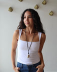 Necklace Lucid front view on model