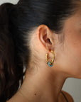 Tilly Earrings right side view on model