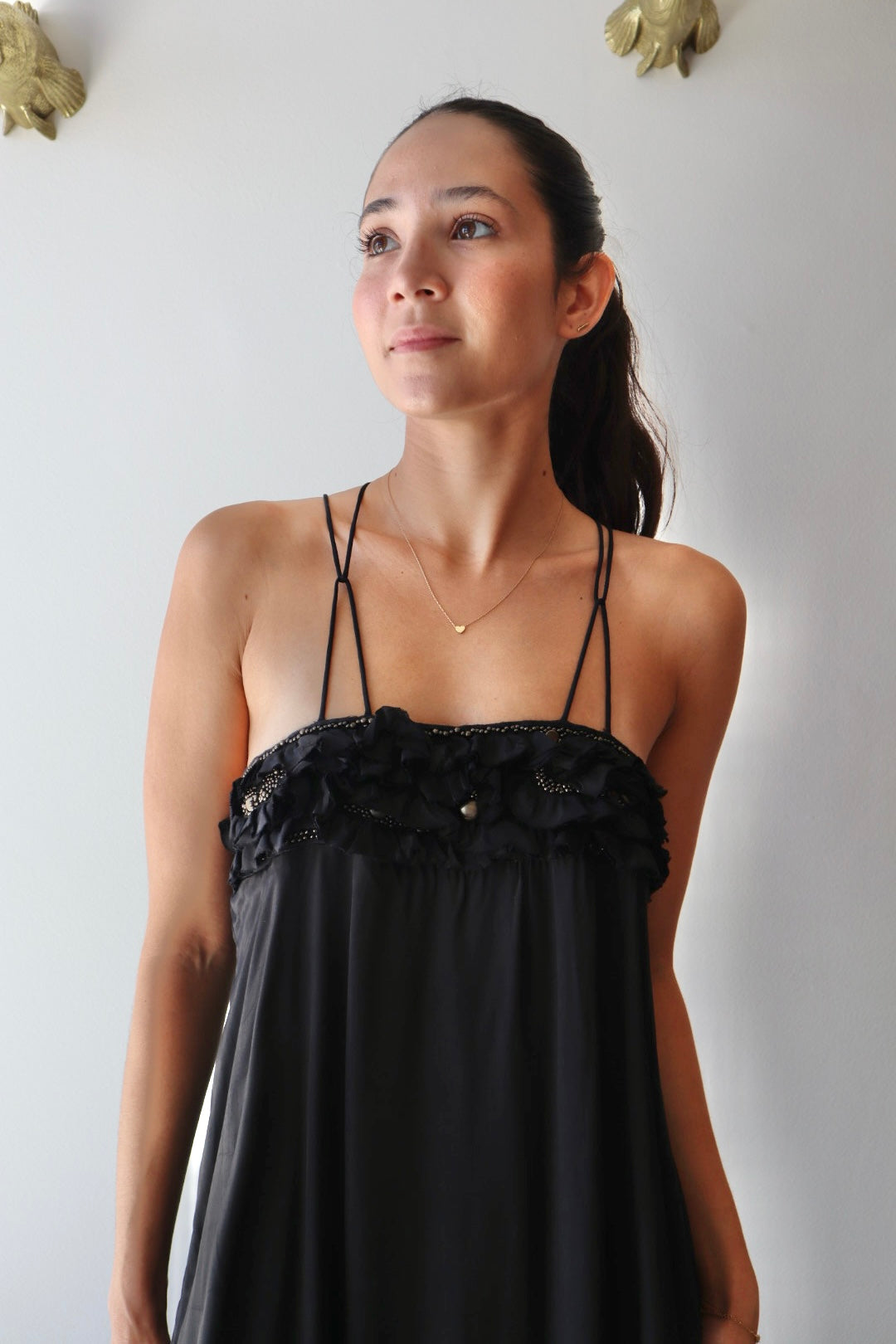 Marella Dress close up of detailing at front