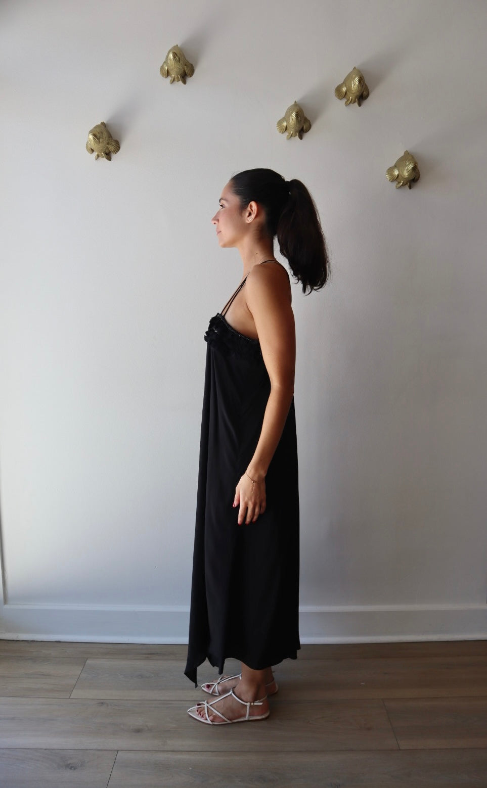 Marella Dress full body side view on model