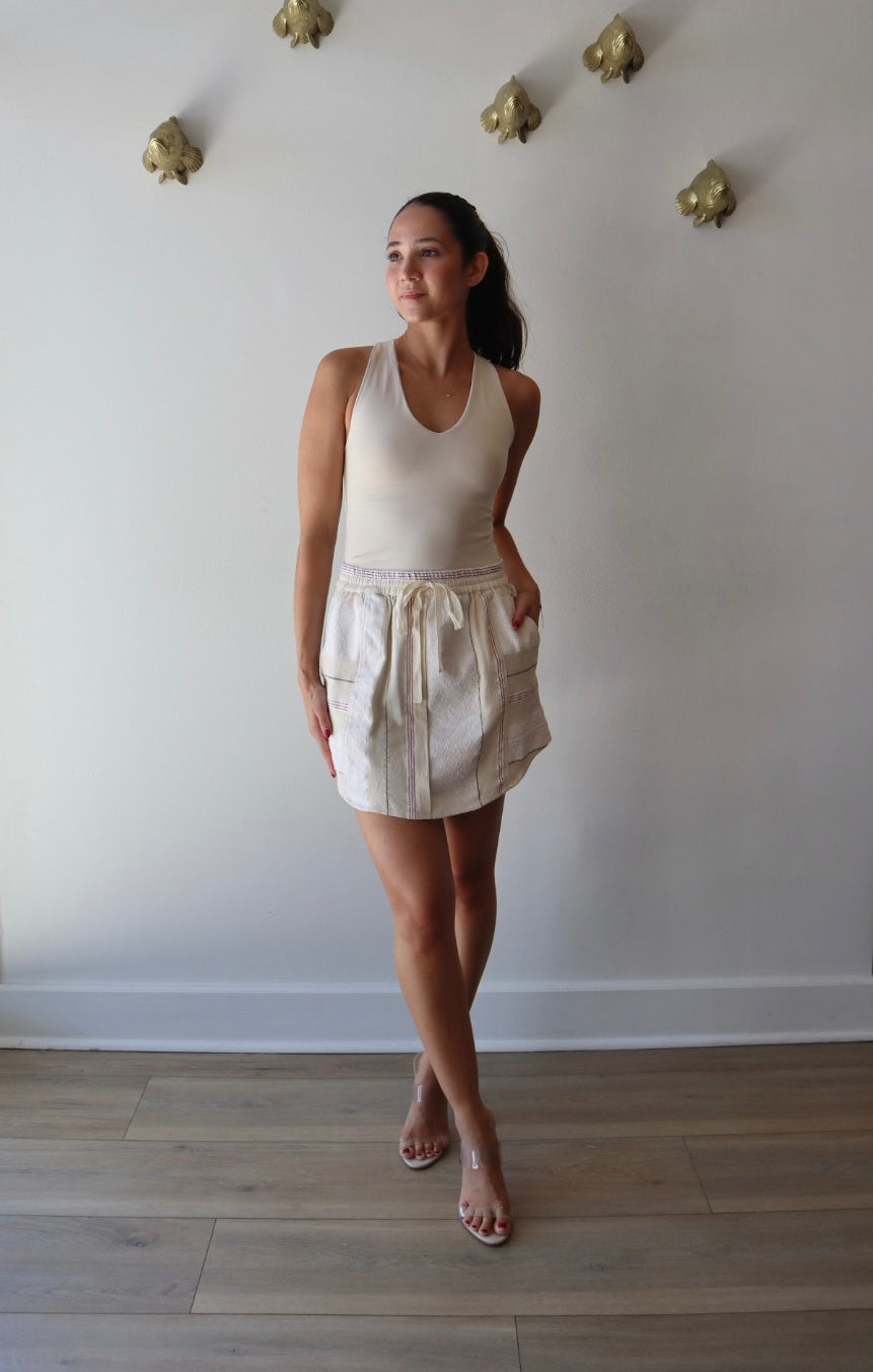 Abas Skirt full body front view on model