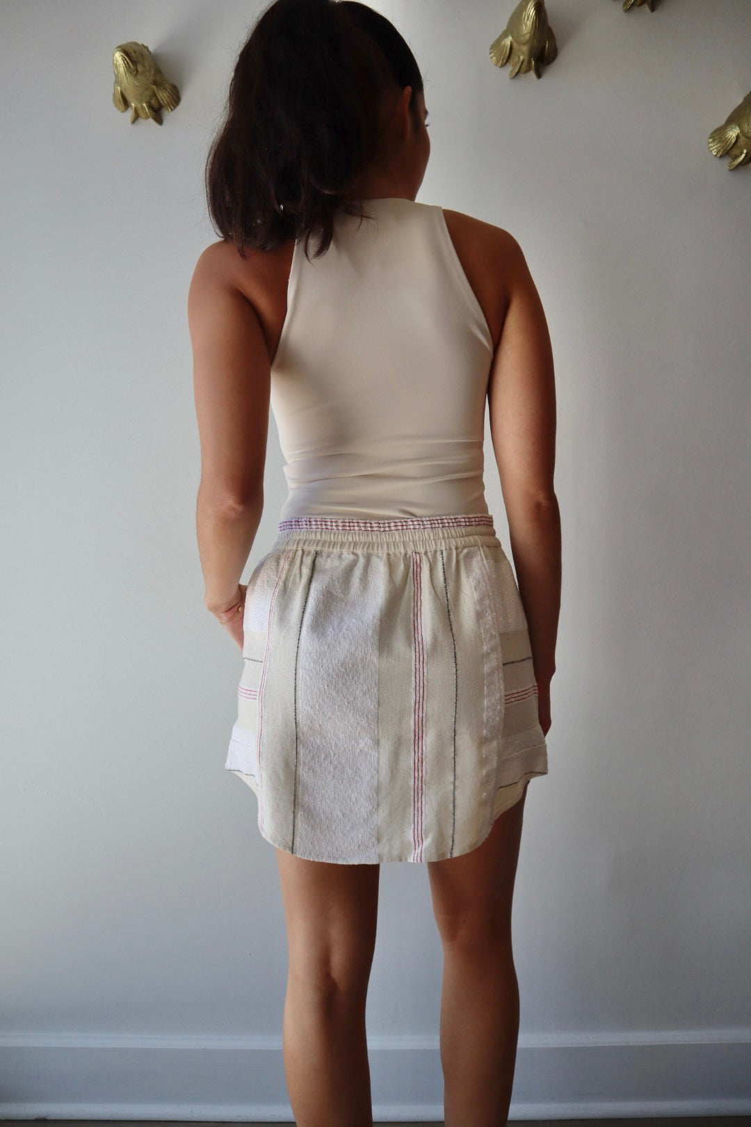 Abas Skirt back view on model
