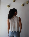Indra Top close up back view on model