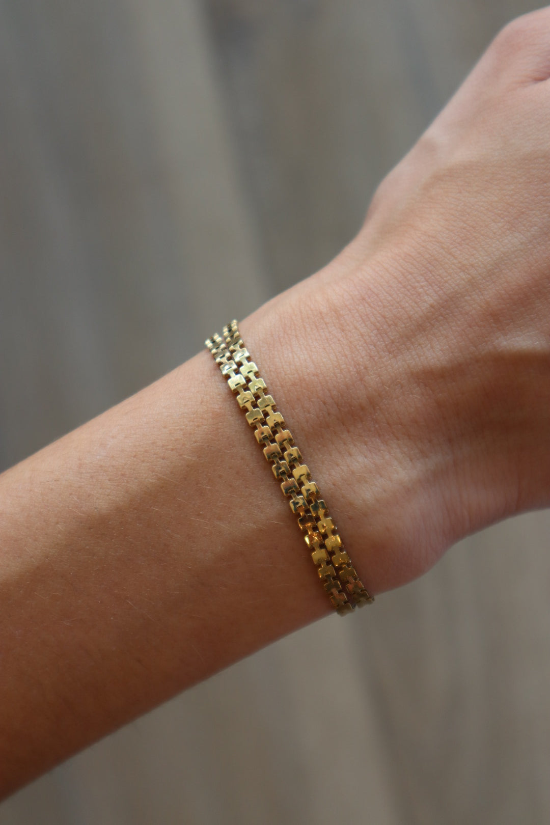 Double Amalfi Bracelet aerial view with chains together