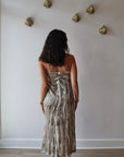 Khana Slip Dress full body back view on model