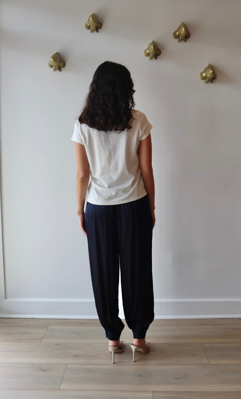 Classic Tee - Voulez-Vous full body back view on model