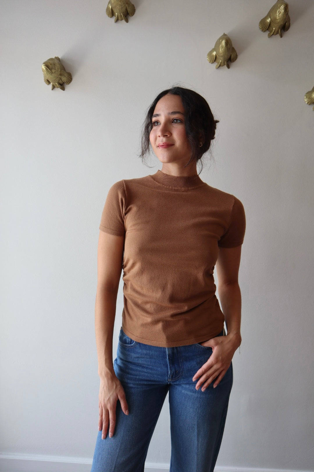 Darcy Knit Top front view on model