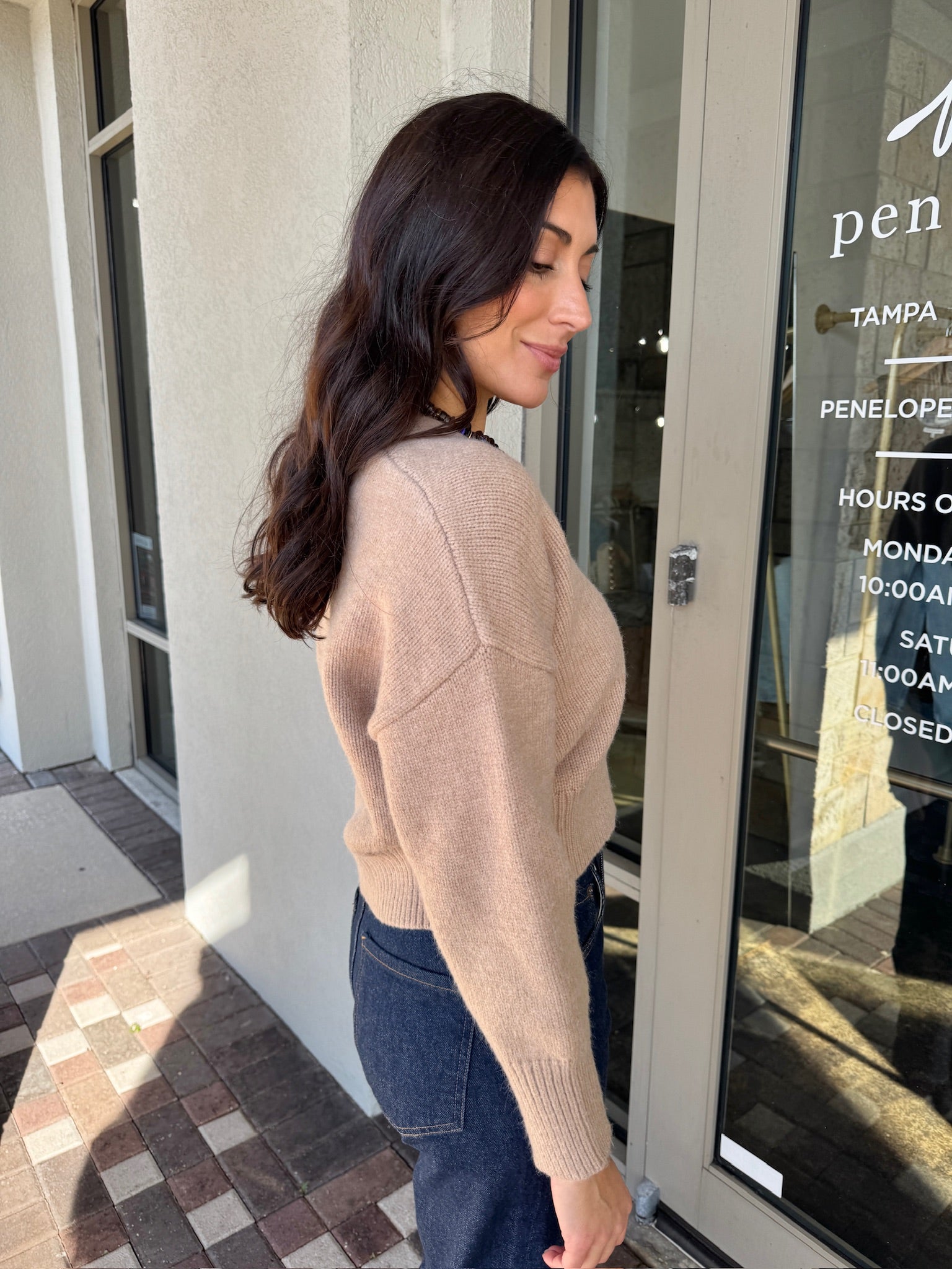 Phineas Cardigan Beige side