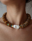 Kavos Collar close up front view on model