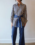 Inna Poplin Top full body front view on model