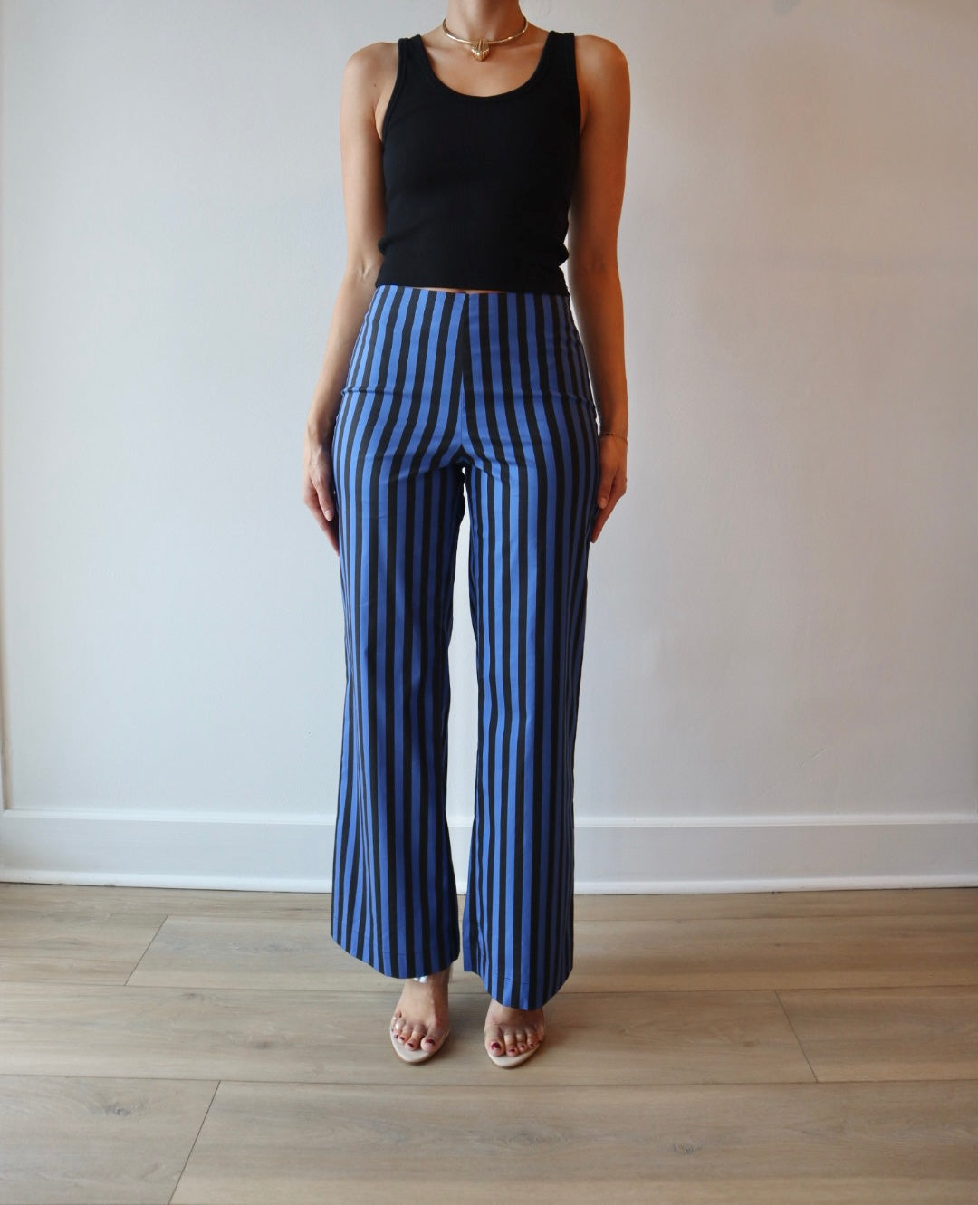 Pia Poplin Pant front view on model