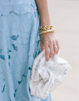 Clutch Silver Foil close up