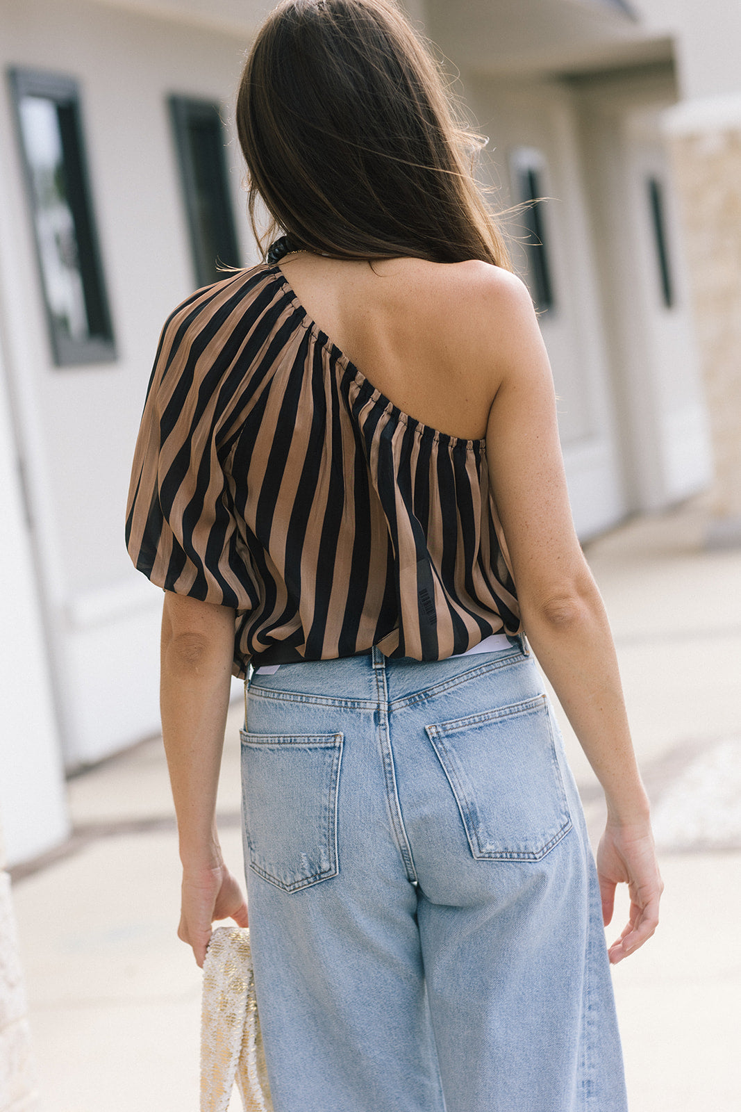 Erin One Shoulder Top back view