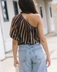 Erin One Shoulder Top back view