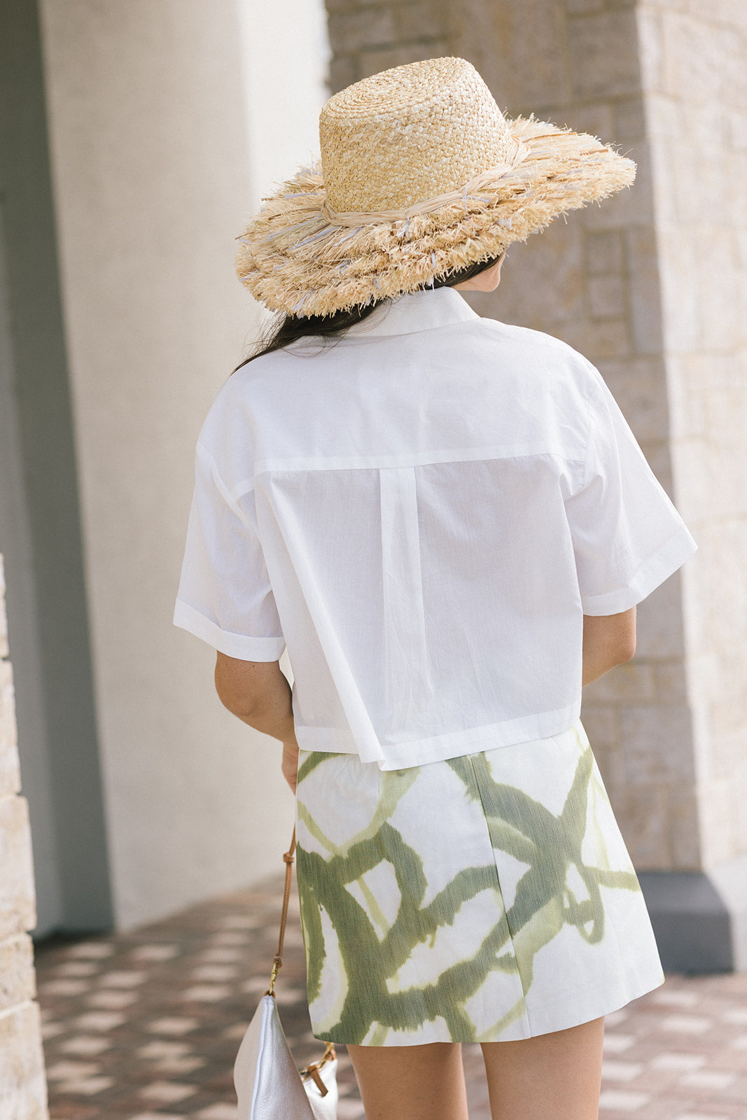The Pixie Shirt and Britt Ikat Mini Skirt back