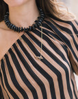 Montego Necklace with beaded 2mm Italian link chain