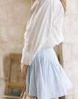 Rylee Denim Mini Skirt side close up