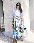 Mosaic Print Skirt full body front