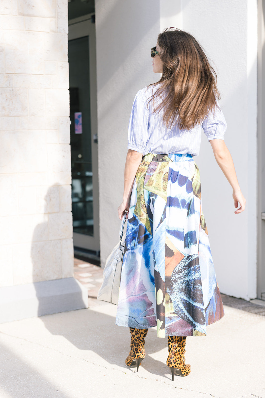 Mosaic Print Skirt back