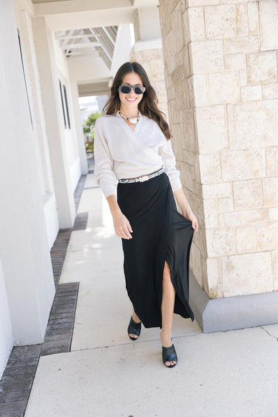 Fizz Long Draped Skirt – Penelope T