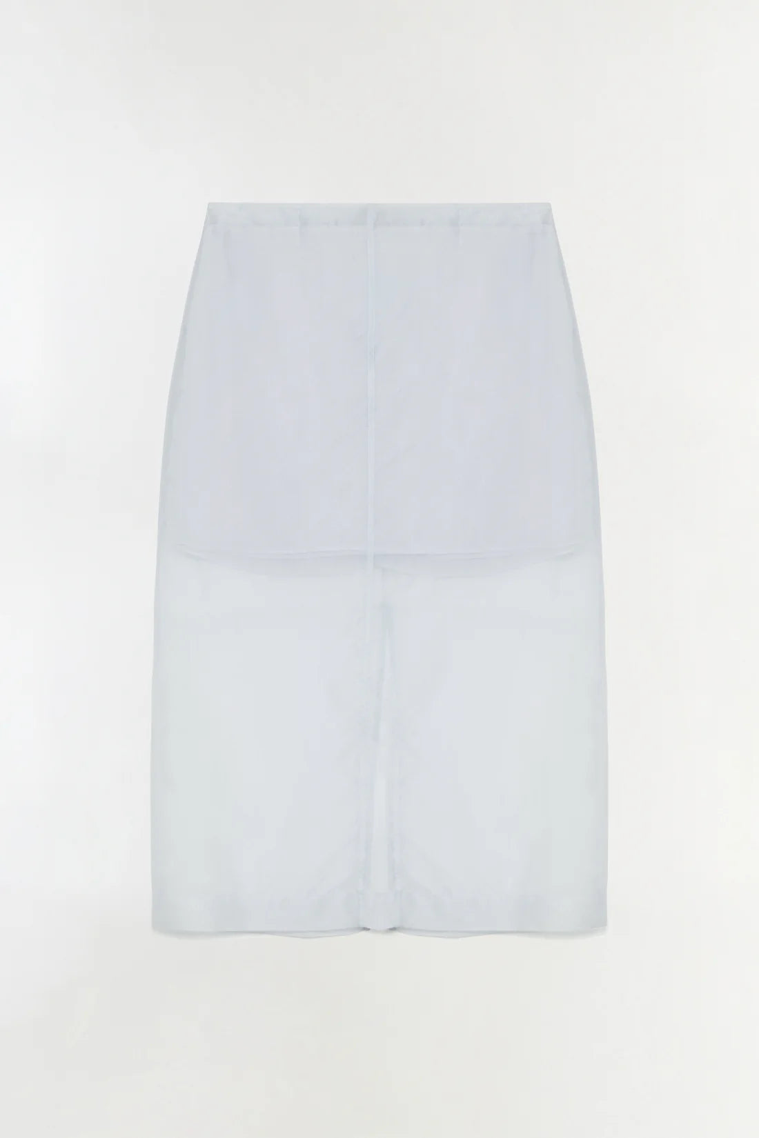 Light blue skirt on a white background