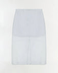 Light blue skirt on a white background