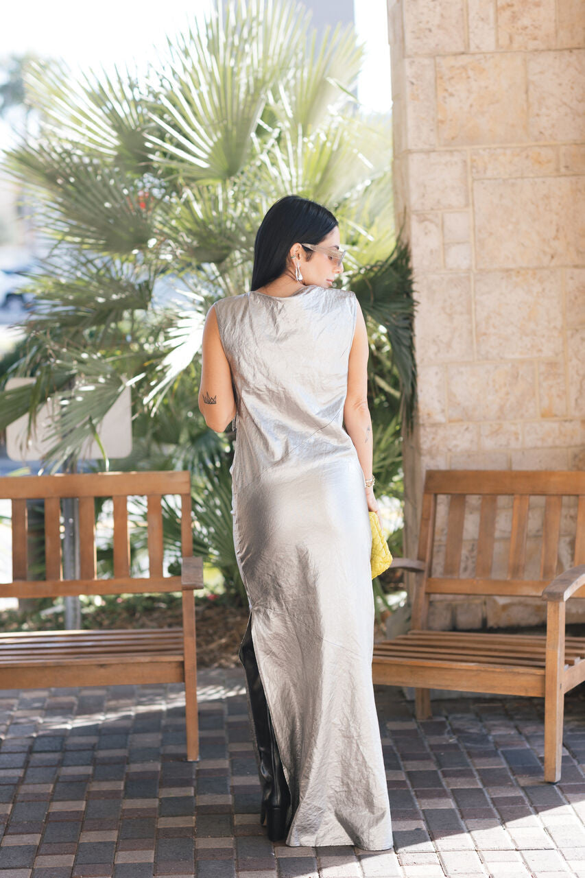 Rabens Saloner Jamal Draped Dress back