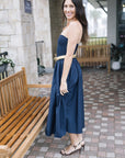 Ines Knit Combo Dress with Lele Sadoughi belt side view