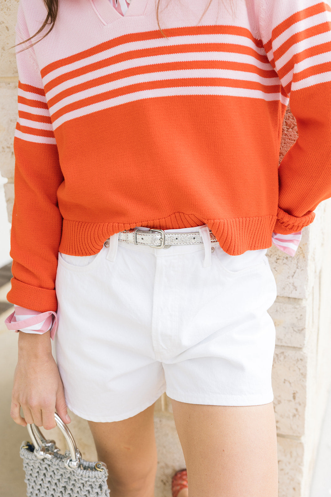 Leith Short in Marshmallow close up front
