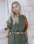 Anni Puff Sleeve Cropped Top front