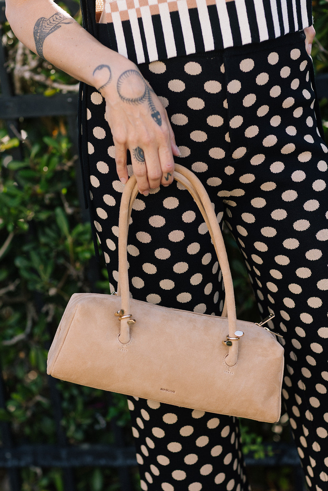 Devon Suede Shoulder Bag close up