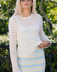 Gwen Open Knit Top Ivory front