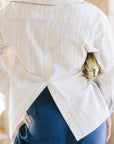 Paola Stripe Shirt close up back