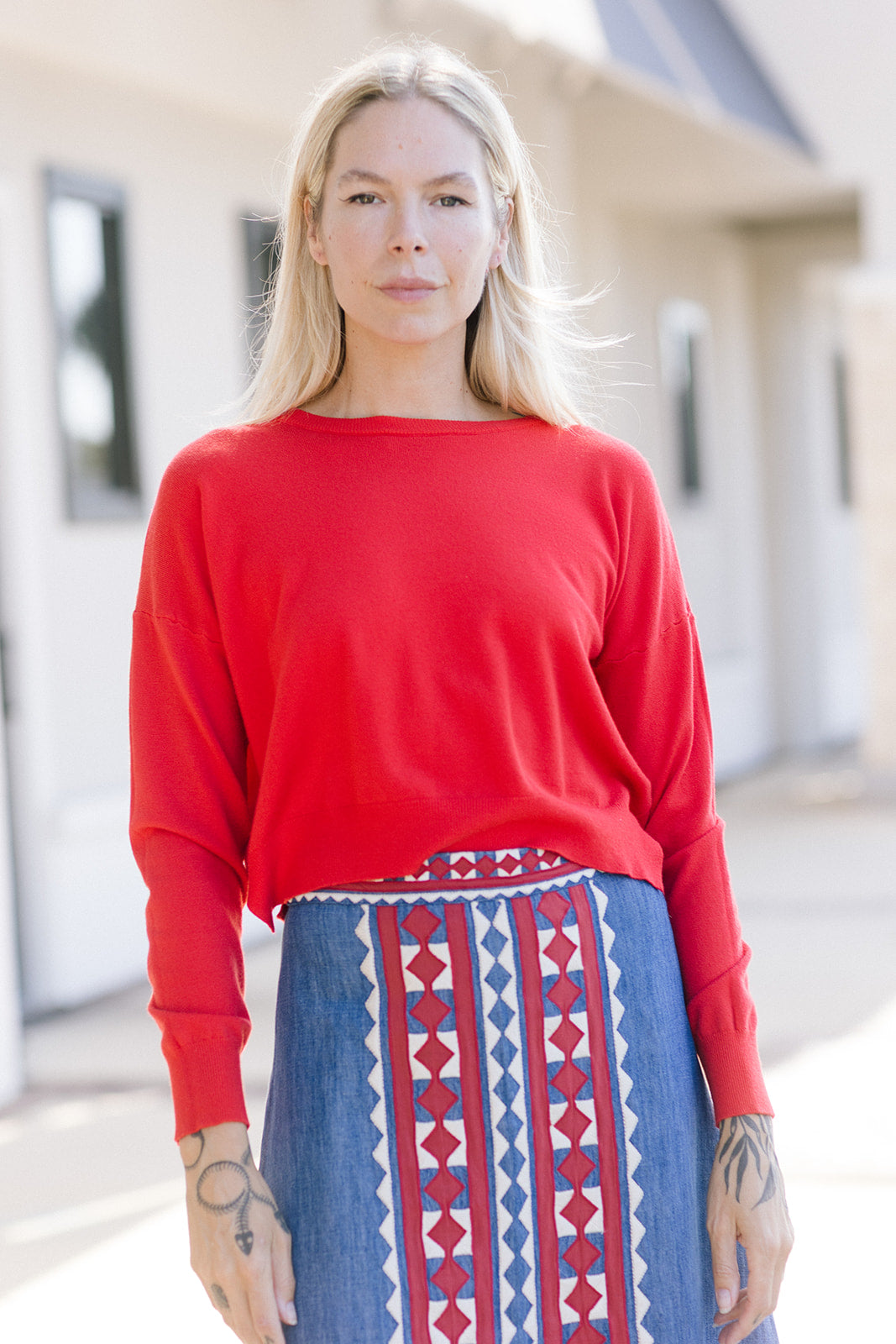 Polly Sweater Red front