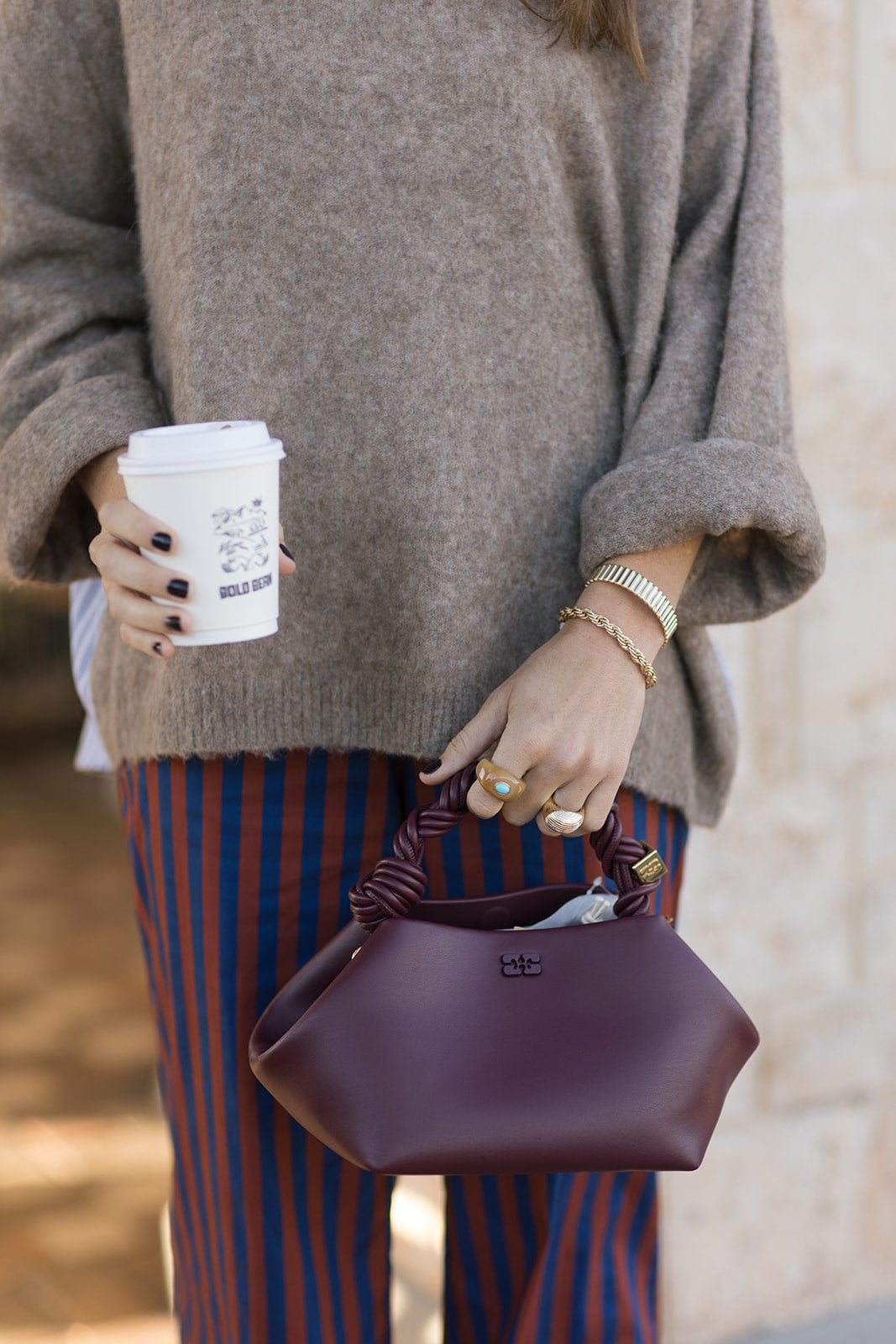 Cierra Cuff Bracelet on wrist with other bracelet