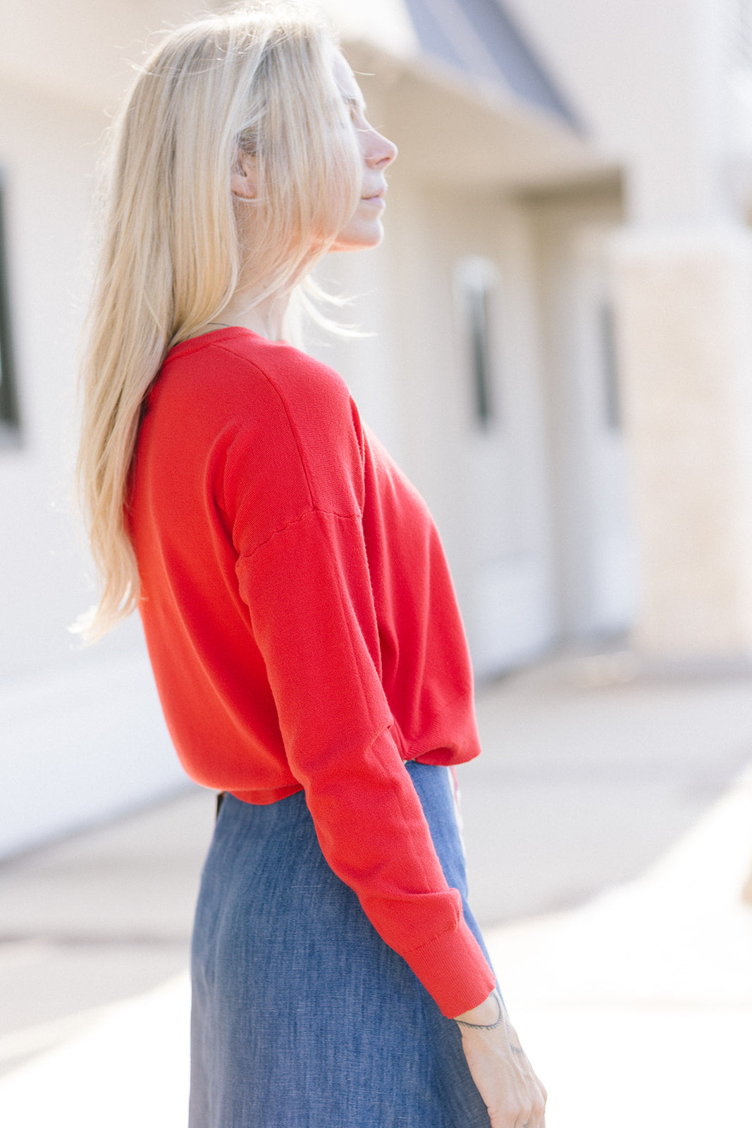 Polly Sweater Red side