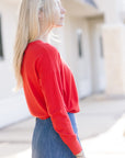 Polly Sweater Red side