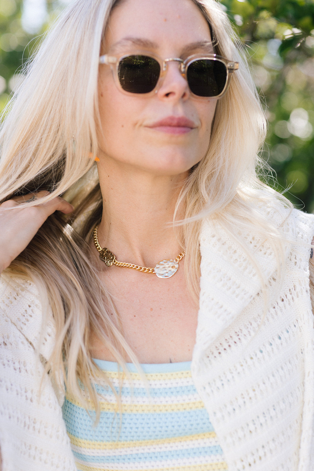 Campbell Haze 18k Polarized Sunglasses on model