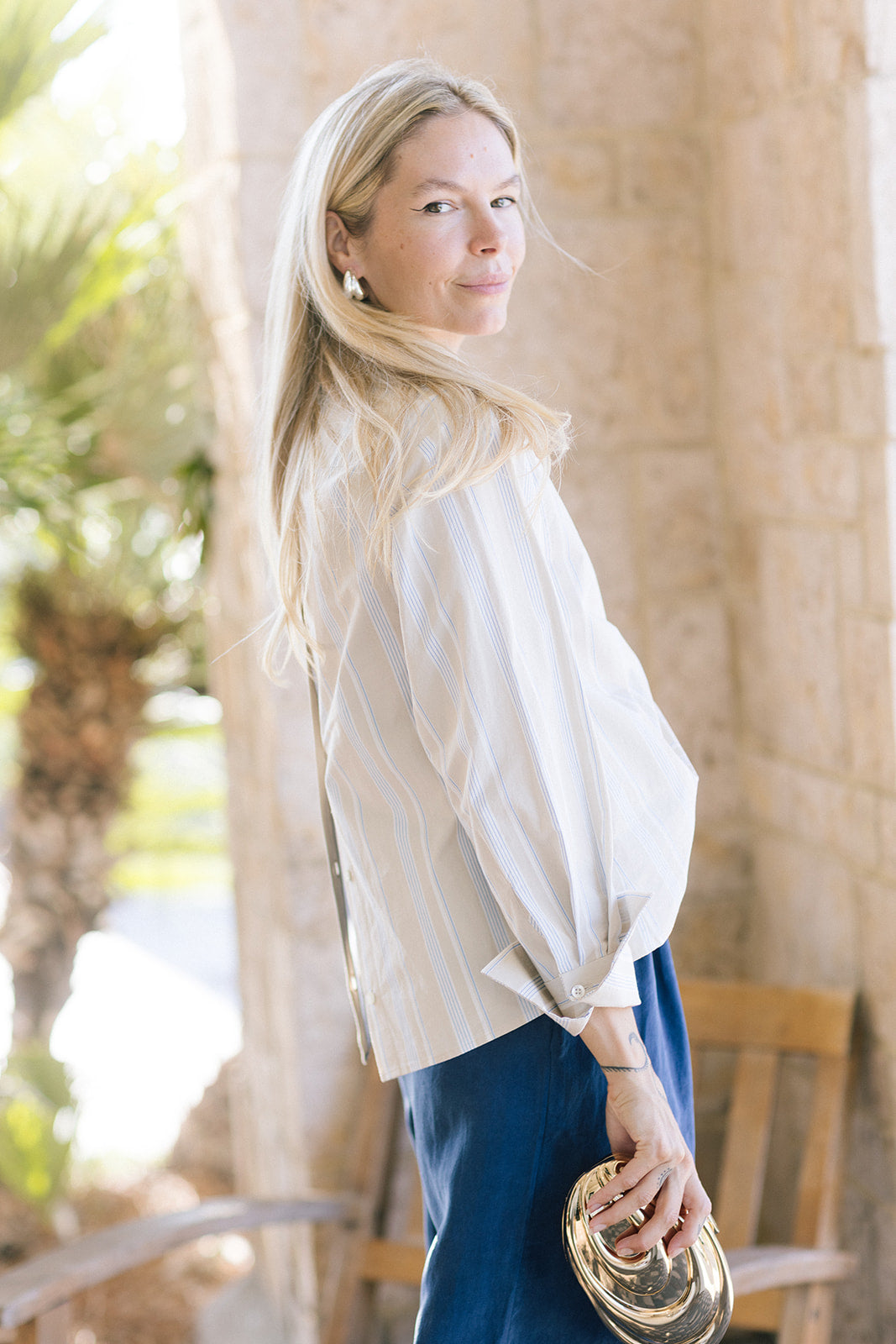 Paola Stripe Shirt side