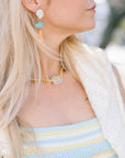 Luna Drop Earrings on model