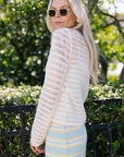 Gwen Open Knit Top Ivory side
