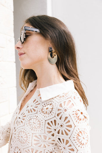 Misa Fleur Crochet Top collar