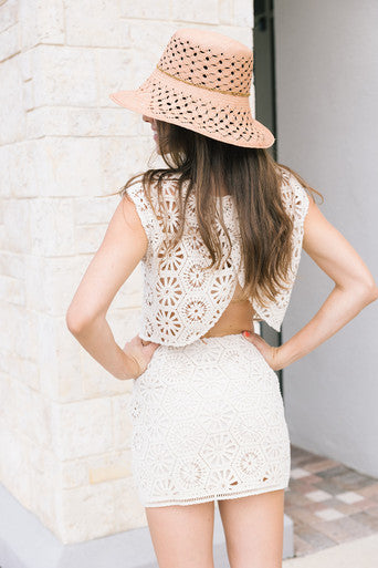 Misa Ronin Crochet Mini Skirt back