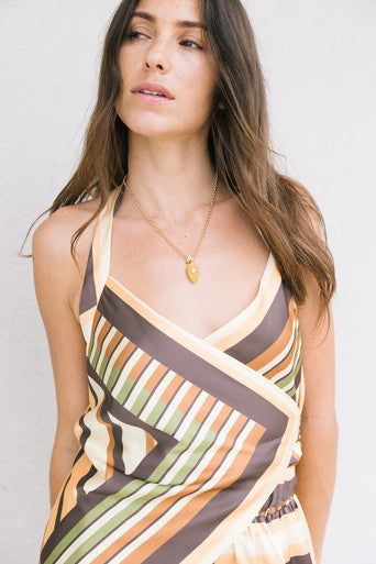 Misa Ione Halter Top close up